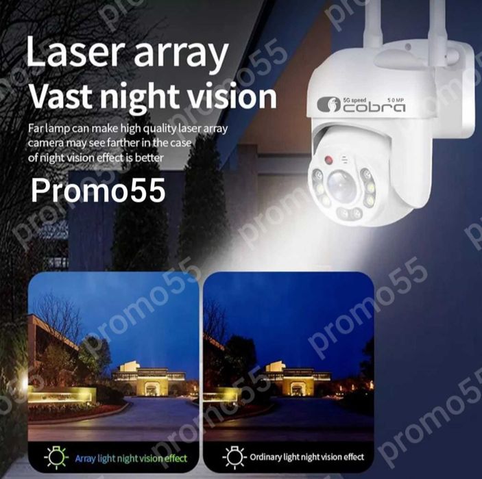 Безжична Смарт Камера 5G Външна WIFI 5MP Нощно Видеонаблюдение