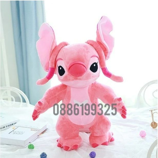 Голяма плюшена играчка Стич Син и Розов 65см, Голям плюшен Стич