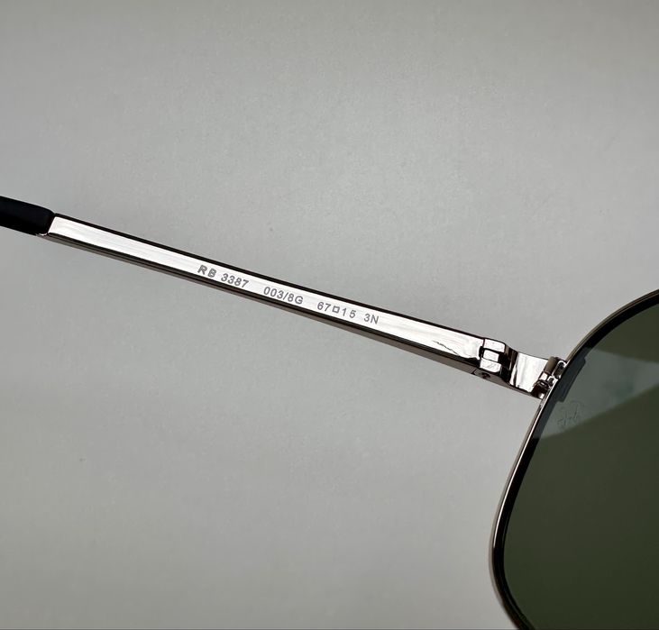 Ray Ban RB3387 original oversized pilot crystal lenses