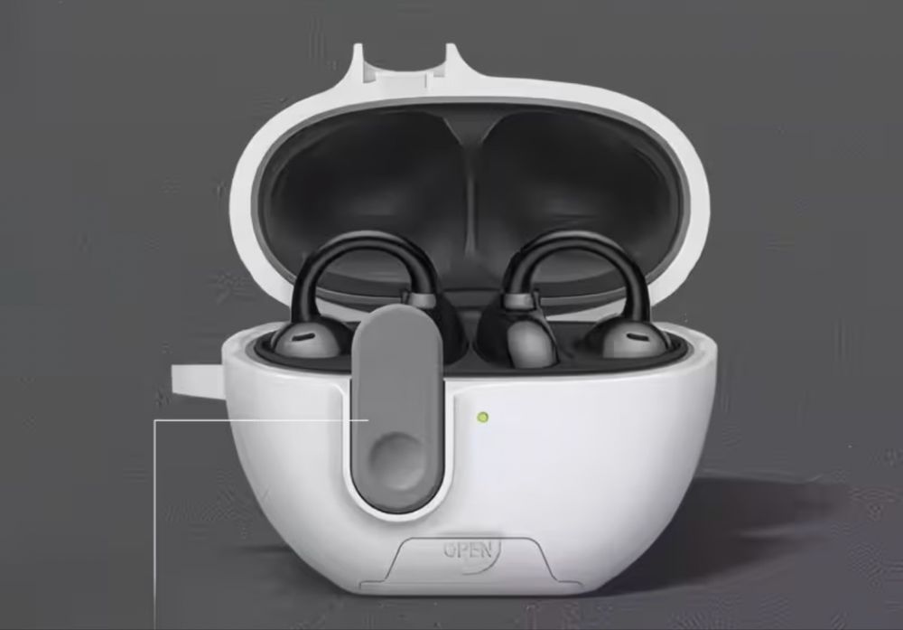 Тъмно сив кейс за слушалки  huawei freeclip