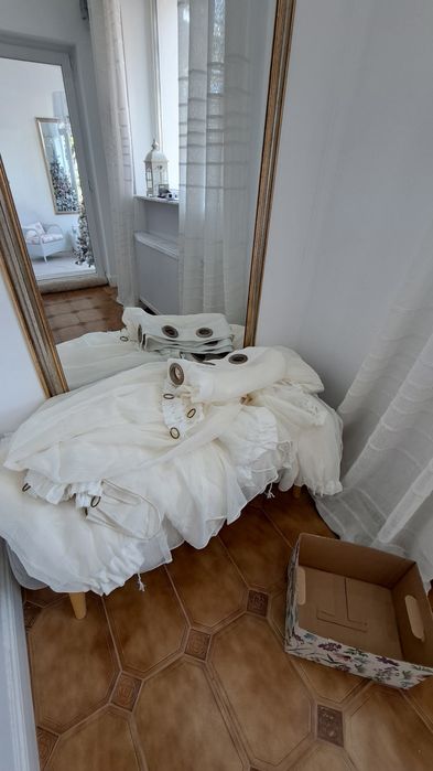 8  Draperii " Perdele  voal cu model ( pret lot  (