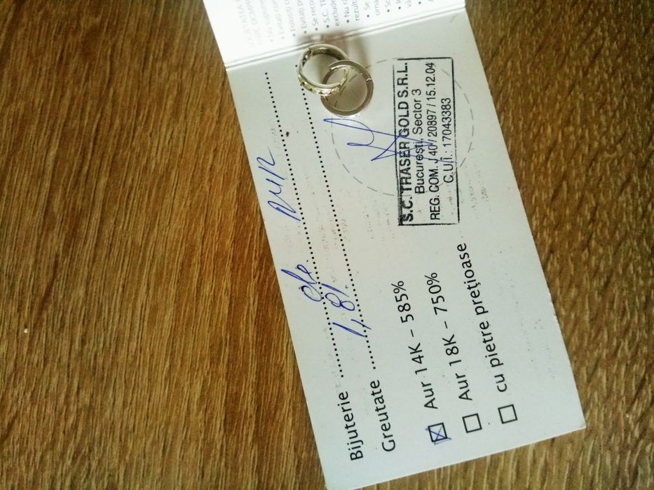 Cercei copii /doamne, aur alb 585%, 14 K, creolă,certificat