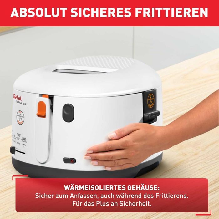 Фритюрник Tefal FF 1631 One Filtra, 1900W, 2.1 литра, Бял