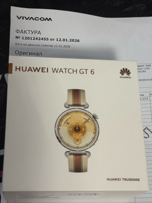ЧИСТО НОВ 41mm Huawei watch Vivacom Гаранция  GT 6 | GT6 BT 2028
