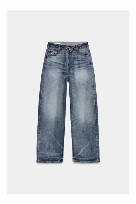 Дънки от Zara с прегънат колан