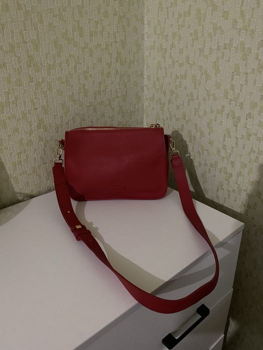 Красная сумка Leather Country