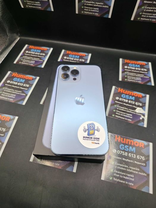 iPhone 13 Pro Max / Sierra Blue / 256GB / Bat. 100% / Garanție / Rate