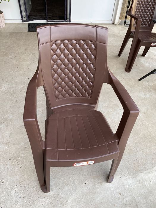 Градински стол PVC кафяв Palermo MEVSIM