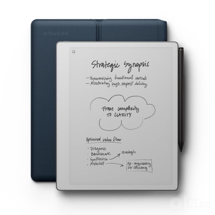 ReMarkable Paper Pure + Marker Plus + Sleeve Folio - Ocean Blue