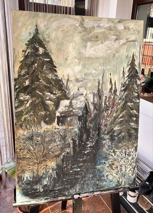 Pictură pe pânză în ulei