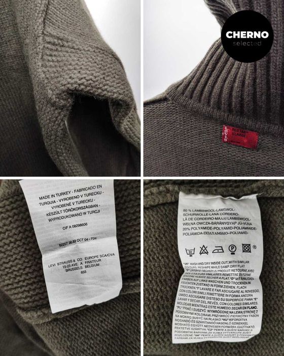 LEVI’S Red Tab мъжки вълнен пуловер с поло яка – размер XL