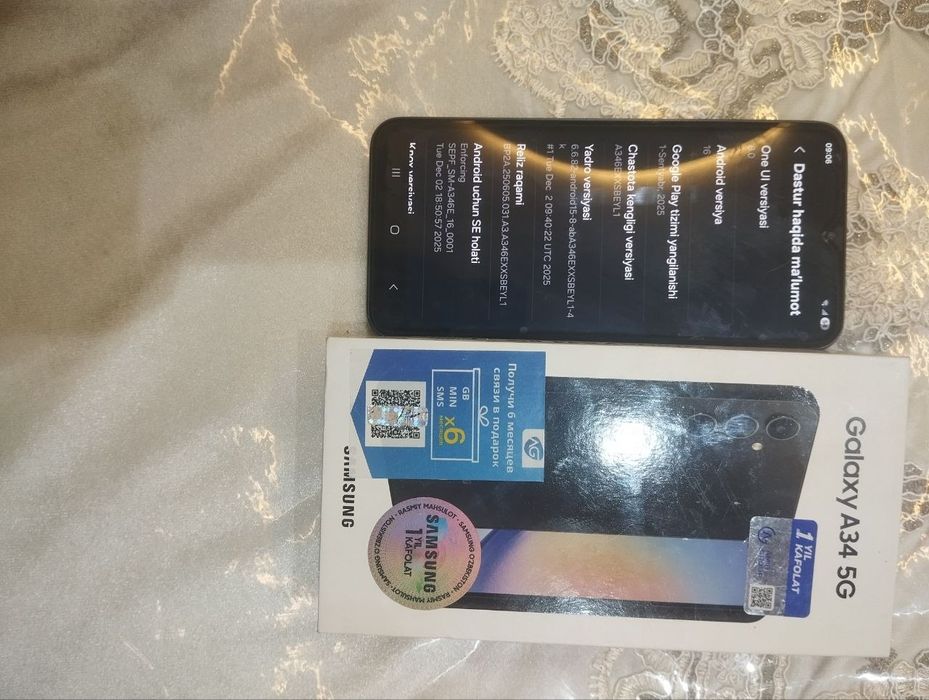 SAMSUNG A 34 5G. 8/256 xotira