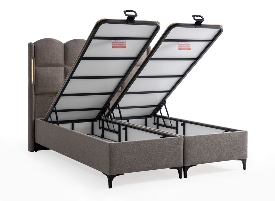 Тапицирано легло Tiffany Кварцово Сиво