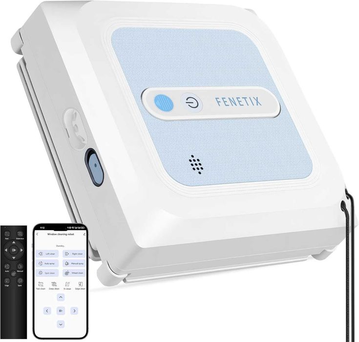 Робот за прозорци Fenetix 6000Pa,ГАРАНЦИЯ,БЕЗПЛАТНА доставка до офис НА ЕКОНТ