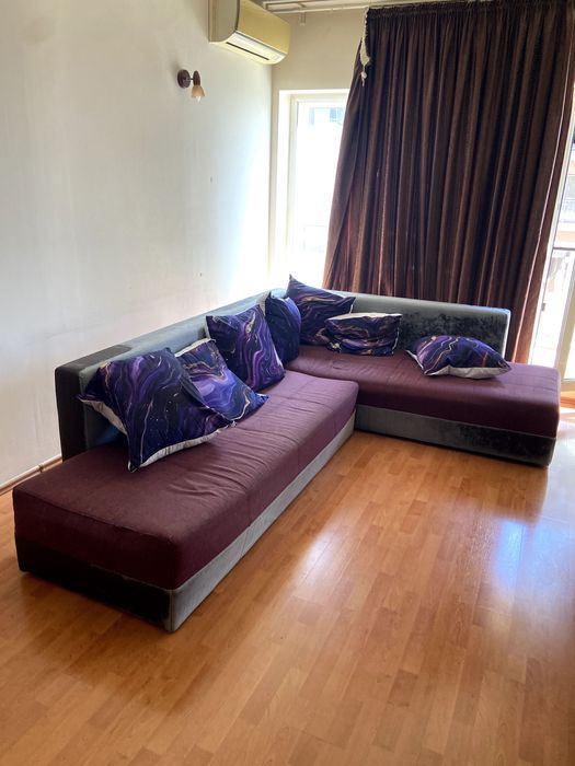 Canapea STAER piele luata + set 7 perne