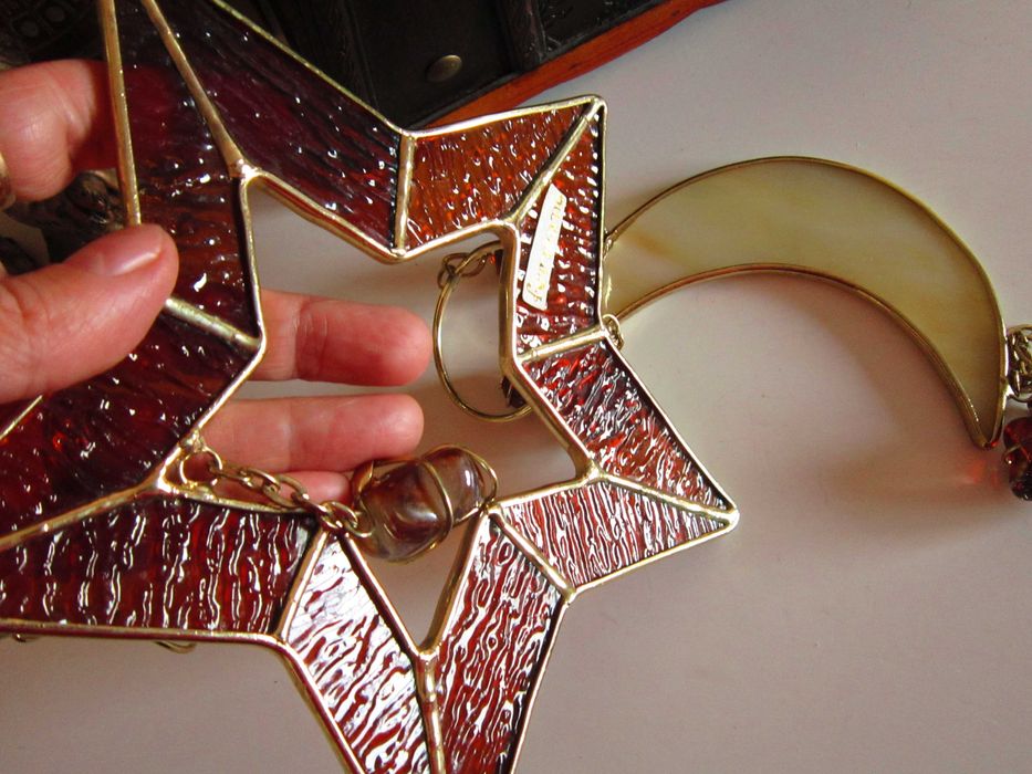 Steaua Craciunului cadou rar stil Tiffany Suncatcher Germany 1980