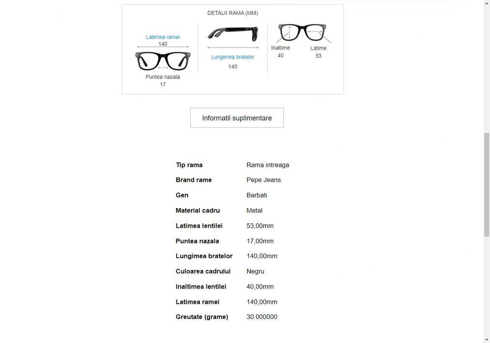 Rama ochelari Pepe Jeans