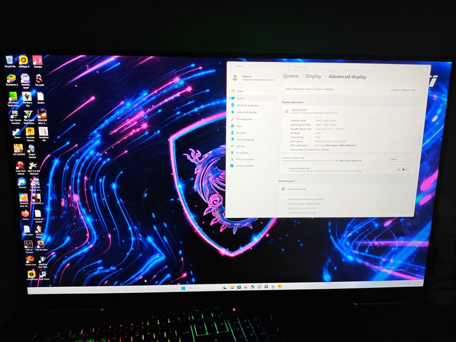 Monitor Samsung Gaming Odyssey G7 Smart 32 inch UHD IPS 1 ms 144 Hz