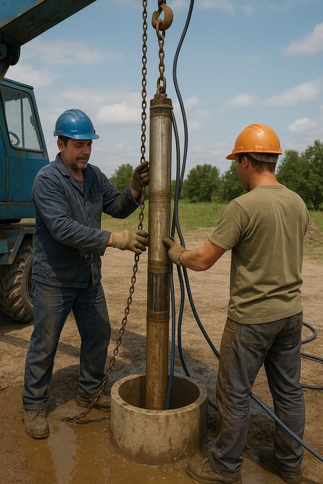 Вадене на заклещени помпи , еърлифт , камера