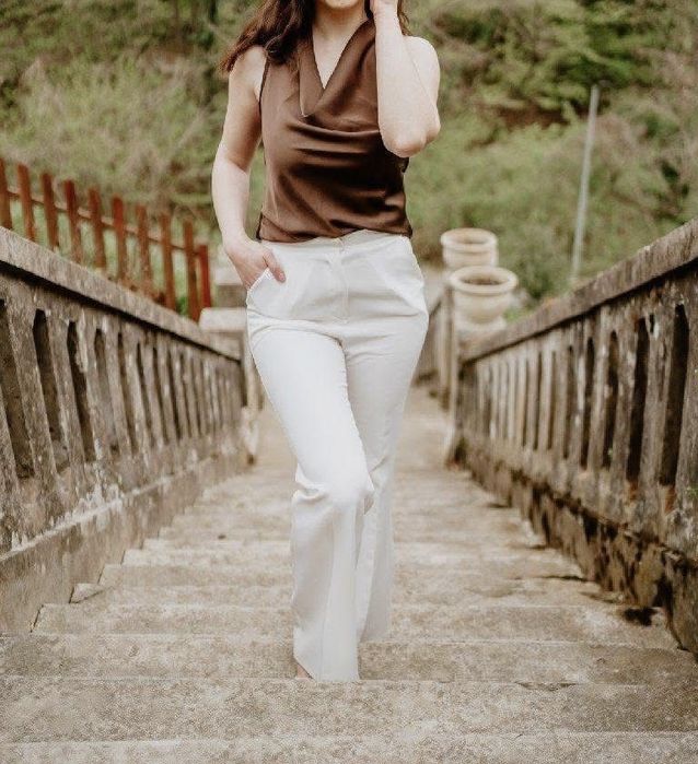 Costum Dolce alb damă elegant, mărimea M