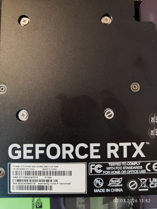 Видеокарта RTX 4080 16GB Palit GeForce JetStream DLSS 3