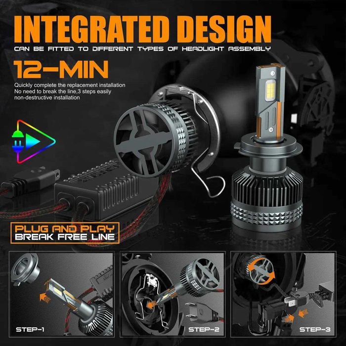 LED Диодни крушки за фарове H7 12V/24V – X20 LED