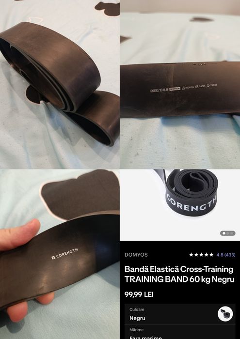 Bandă Elastică Cross-Training Corength 60 kg, negru