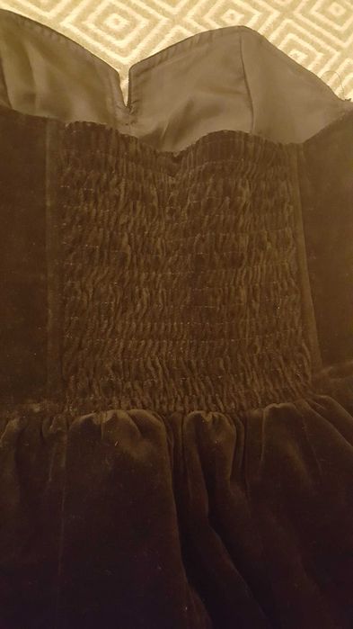 Rochii seara M calitate excepțională catifea neagra/dantela bej