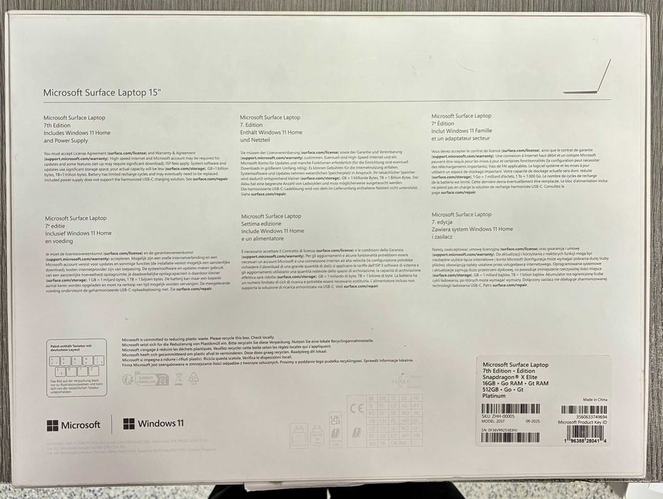 Hope Amanet P4 Laptop Microsoft Surface / Model 2037 / 16RAM / 512SSD