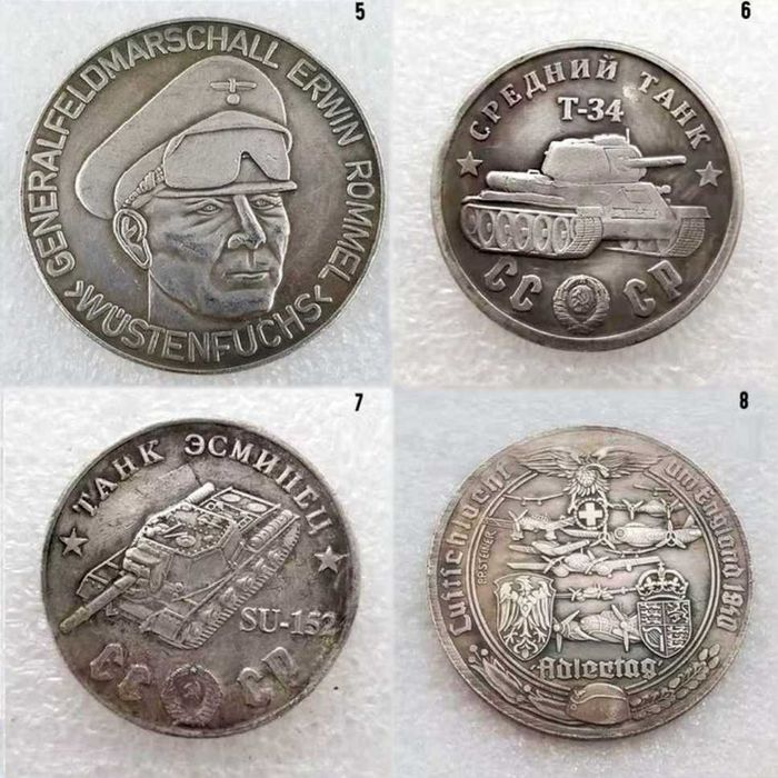 Moneda comemorativa WW2 Tancuri Avioane Germany CCCP Soviet Union