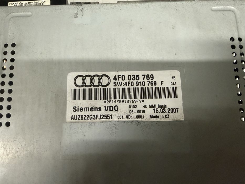 SD Player за audi a6c6