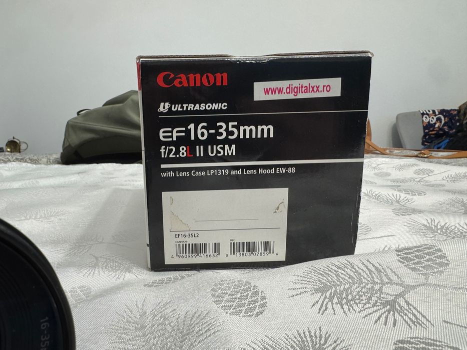 Canon EF 16-35 f2.8L II USM impecabil pachet complet