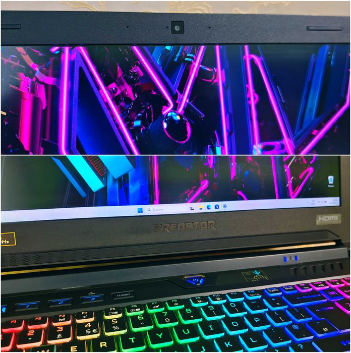 RTX 2080 8GB 190W/Intel Core i7-9750H/17.3 G-SYNC 144Hz IPS/16GB RAM/512GB SSD NVMe+1TB HDD/ Acer Predator Helios 700 геймърски лаптоп gaming laptop