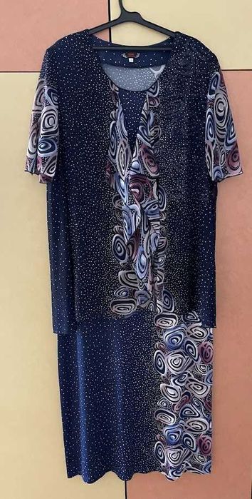 Дълга елегантна рокля от две части голям размер