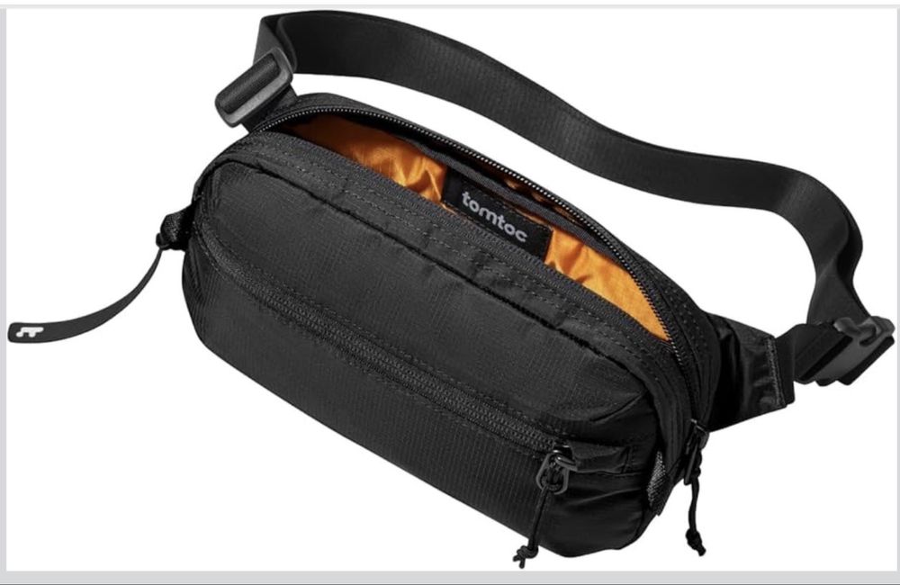 TomToc T33 sling, 1,5 L, borseta , crossbody , RFID, rezistenta apa