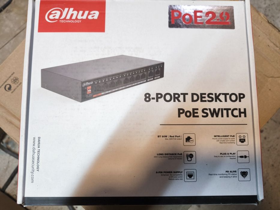 Switch 10port Poe Dahua, 10 портов суич Дахуа