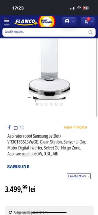 Samsung JetBot+ ca nou , aspiratir robot