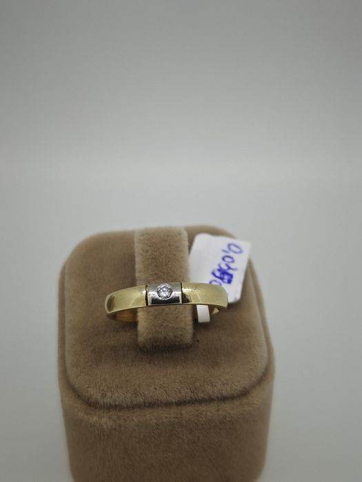 Verigheta/ inel aur 14k 3.45gr cu diamant natural (r)