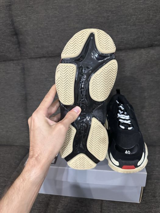 Balenciaga Triple S Black White Red