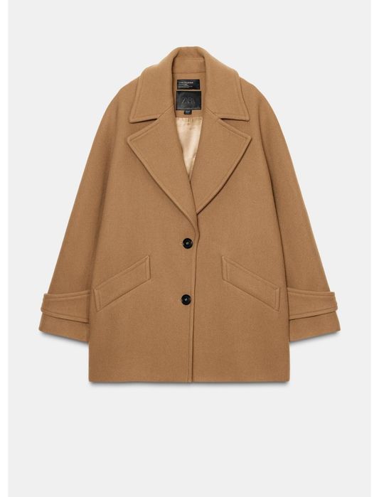 Palton oversize lana Zara Manteco limited edition