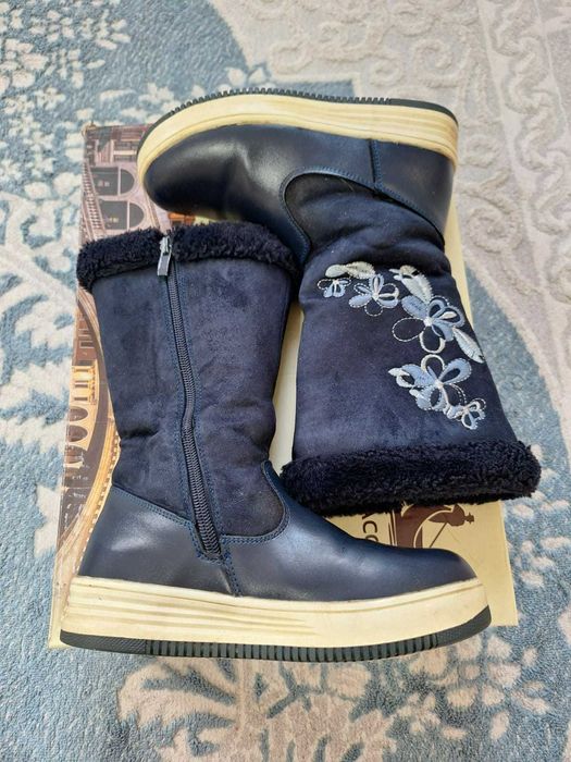 сапожки зимние для девочки с натуральной шерстью 32 размера