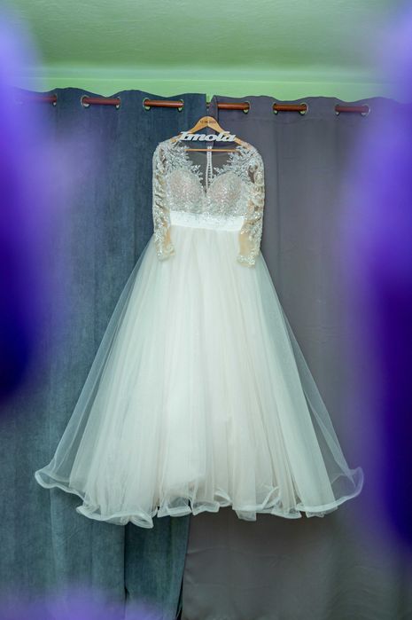 Rochie de mireasă tip prințesă.