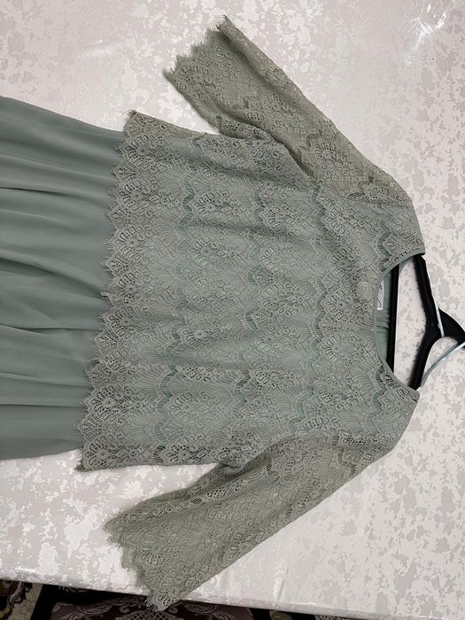 Платье вечернее мятное