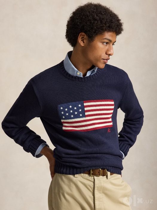 Свитер Ralph Lauren The Iconic Flag для мужчин и женщин, с флагом США