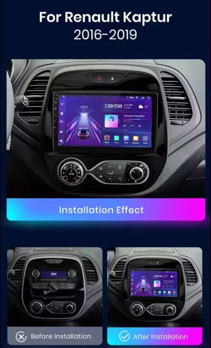 Navigatie Android dedicata pt. Renault Captur (2016-2019).
