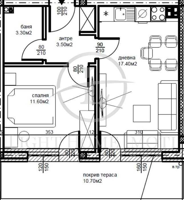 Реф. 2328 Двустаен Апартамент с Панорамна Гледка / кв. Беломорски