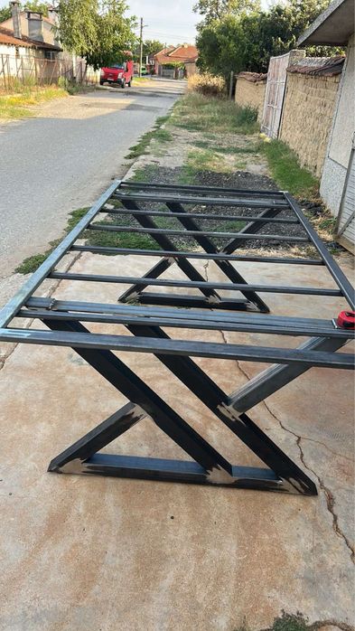 Метални крака за маса 180 лв и стелаж за плодове и зеленчуци