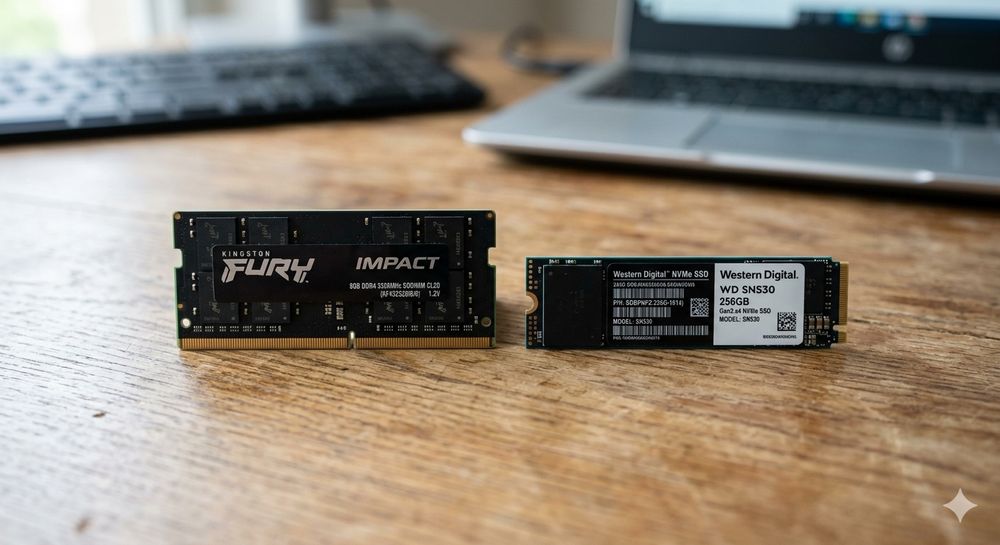 Memorii RAM 8GB DDR4 Laptop + SSD nvme M2 256GB – Testate – Pret pe bucata