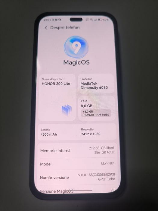 Honor 200 lite-256 GB -8 GB ram- cutie