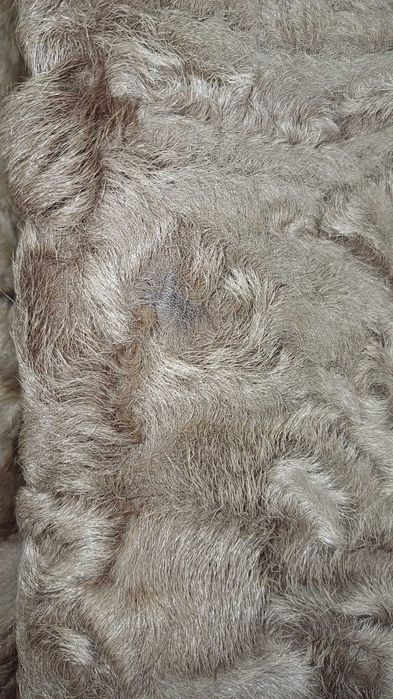 Кафяво палто  естествен косъм L